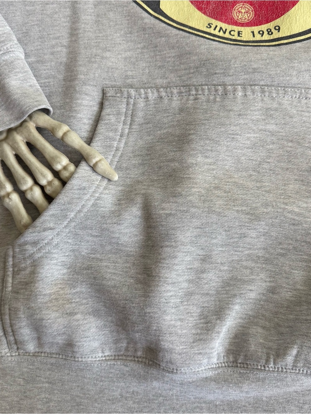 Obey Dissent Graphic Hoodie Heather Gray ~ Size Small - Picture 7 of 10